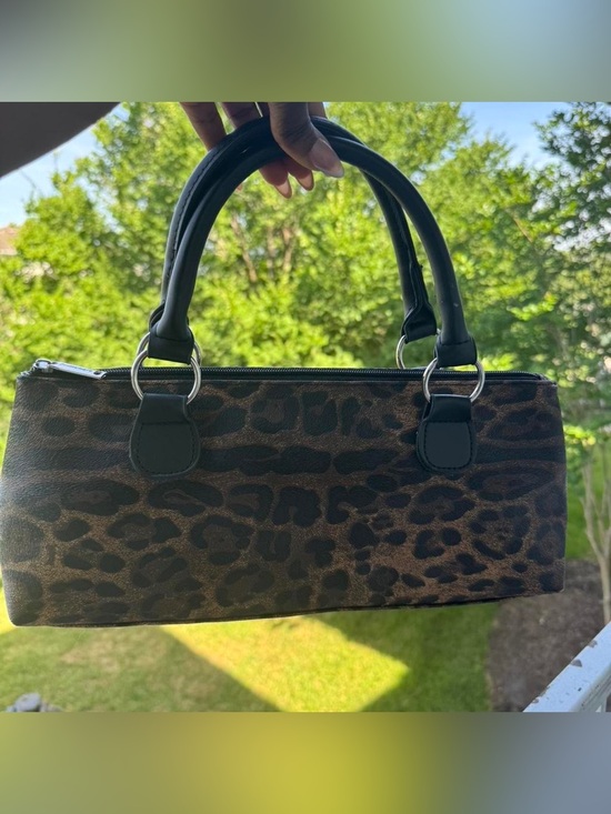 Primeware Handbags - Wine Case Leopard-Print Mini Tote in Brown and Black
